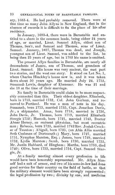 Genealogical notes of Barnstable families - citizen hylbom blog