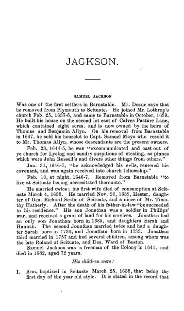 Genealogical notes of Barnstable families - citizen hylbom blog