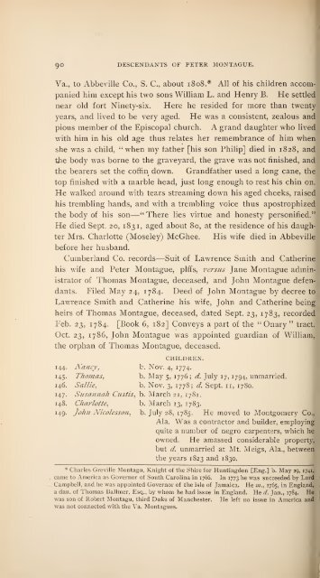 History and genealogy of Peter Montague, of Nansemond and ...