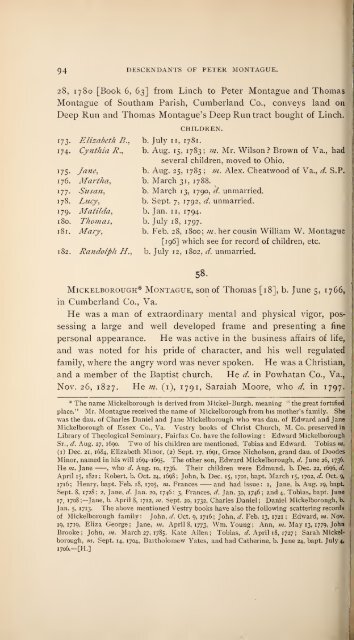 History and genealogy of Peter Montague, of Nansemond and ...