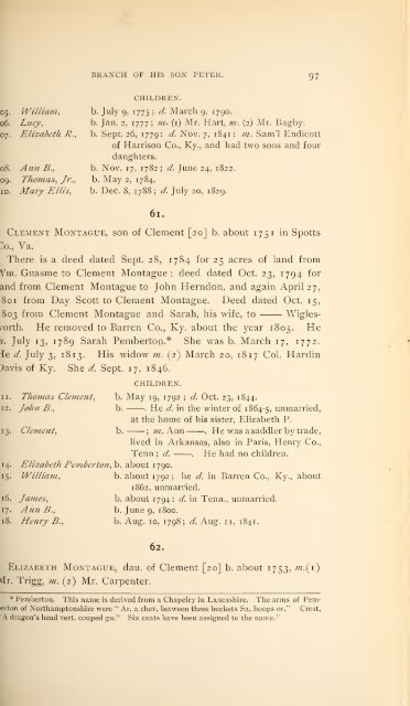 History and genealogy of Peter Montague, of Nansemond and ...