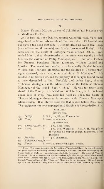 History and genealogy of Peter Montague, of Nansemond and ...