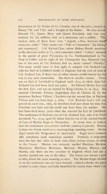 History and genealogy of Peter Montague, of Nansemond and ...