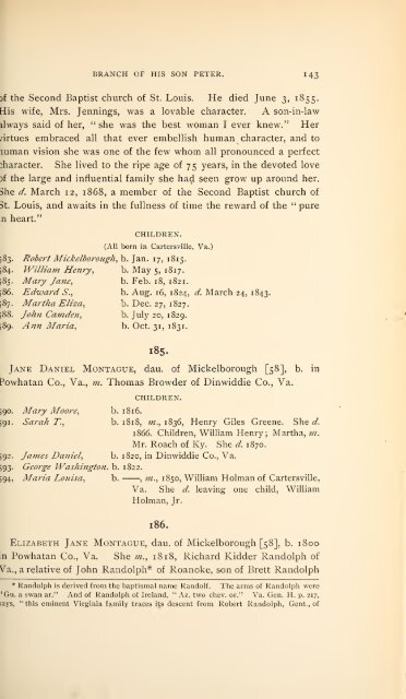 History and genealogy of Peter Montague, of Nansemond and ...