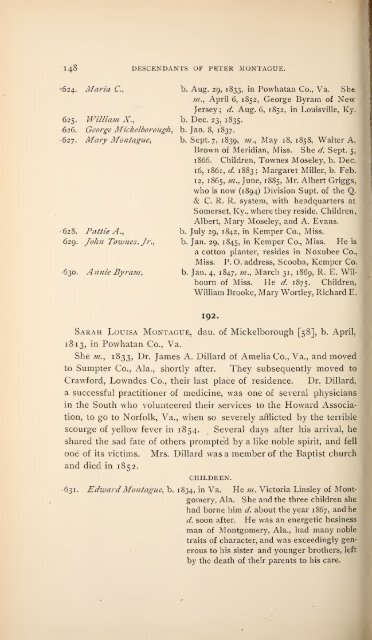 History and genealogy of Peter Montague, of Nansemond and ...