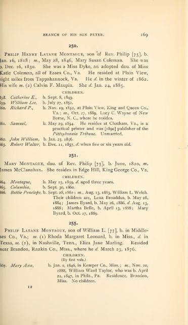 History and genealogy of Peter Montague, of Nansemond and ...