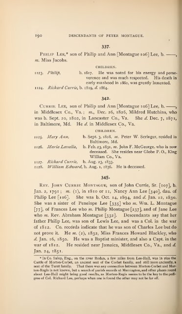 History and genealogy of Peter Montague, of Nansemond and ...