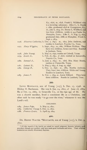 History and genealogy of Peter Montague, of Nansemond and ...