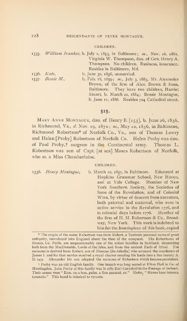 History and genealogy of Peter Montague, of Nansemond and ...