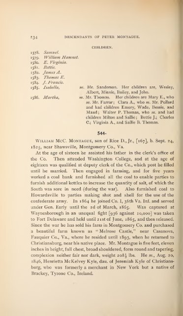 History and genealogy of Peter Montague, of Nansemond and ...