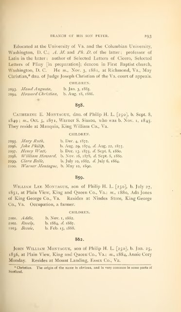 History and genealogy of Peter Montague, of Nansemond and ...