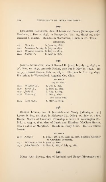 History and genealogy of Peter Montague, of Nansemond and ...