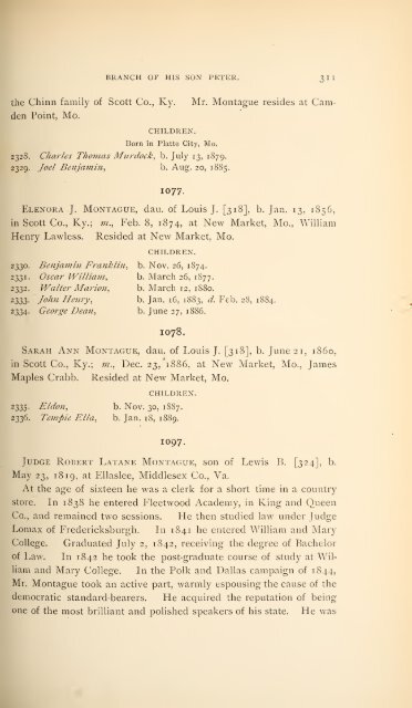 History and genealogy of Peter Montague, of Nansemond and ...