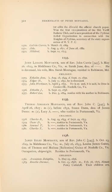 History and genealogy of Peter Montague, of Nansemond and ...