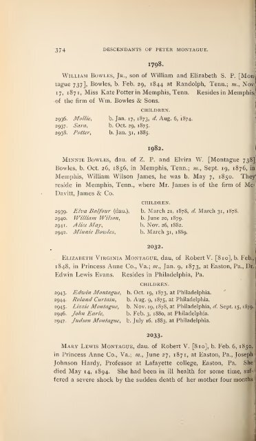 History and genealogy of Peter Montague, of Nansemond and ...