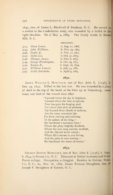 History and genealogy of Peter Montague, of Nansemond and ...