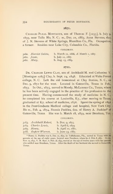 History and genealogy of Peter Montague, of Nansemond and ...