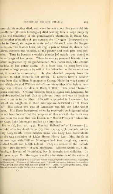 History and genealogy of Peter Montague, of Nansemond and ...