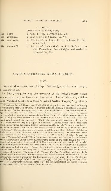 History and genealogy of Peter Montague, of Nansemond and ...