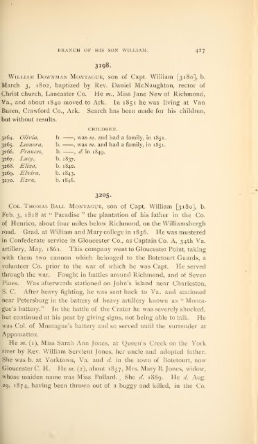 History and genealogy of Peter Montague, of Nansemond and ...