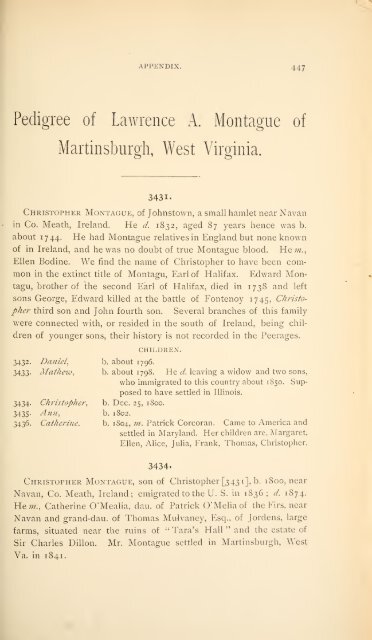 History and genealogy of Peter Montague, of Nansemond and ...