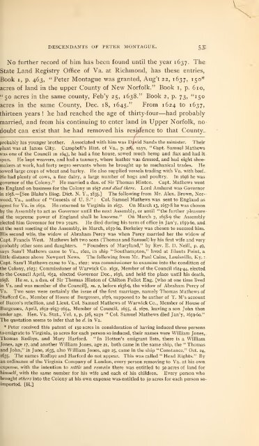 History and genealogy of Peter Montague, of Nansemond and ...