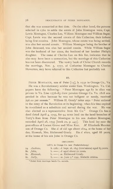 History and genealogy of Peter Montague, of Nansemond and ...