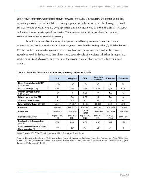 The Offshore Services Global Value Chain - Center on Globalization ...