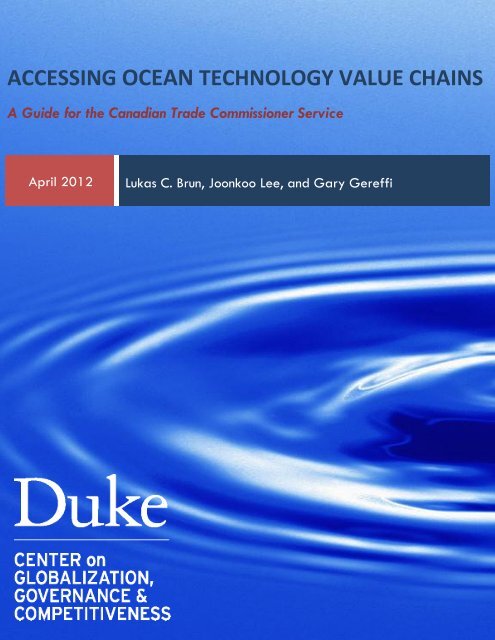 Accessing Ocean Technology Value Chains - Center on ...