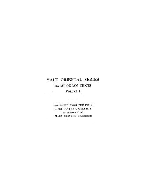 Yale Oriental Series Yale Oriental Series