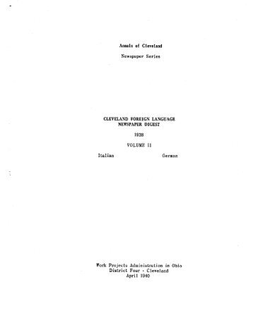 Annals of Cleveland