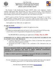 The Summer Youth Employment Program (SYEP) offers ... - NYC.gov