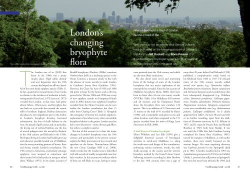 London's changing bryophyte flora