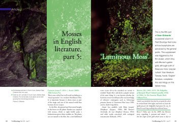 Mosses in English literature, part 5: 'Luminous Moss'