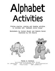 Alphabet Action Songs - Themes & Variations