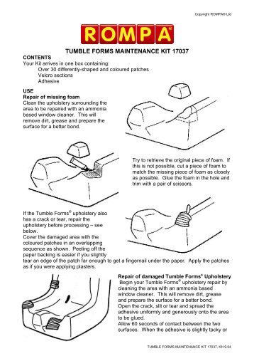 TUMBLE FORMS MAINTENANCE KIT 17037 - Rompa