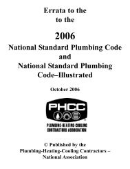 Errata to the to the National Standard Plumbing Code and National ...