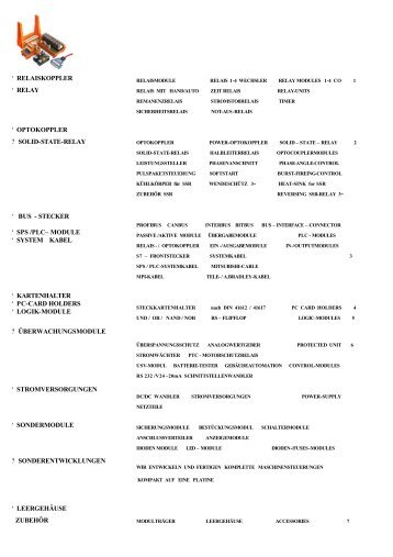 Catalog relay units - Appoldt Gmbh