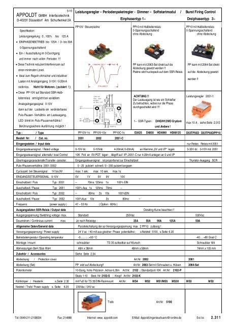 complete Catalog - Appoldt Gmbh