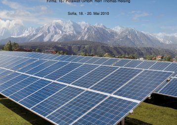 Firma: 167 Petawatt GmbH, Herr Thomas Heising ... - AHK Bulgarien