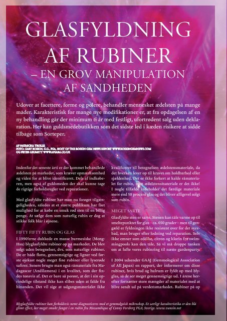Glasfyldning af rubiner