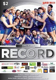 APRIL 13, 2013 - Ballarat Football League