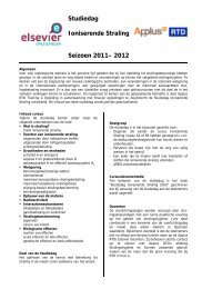 Studiedag Ioniserende Straling Seizoen 2011– 2012 - Applus RTD