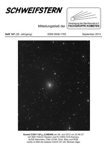 Schweifstern Nr. 147 - Fachgruppe Kometen