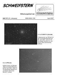 Schweifstern Nr. 121 (April 2007) - Fachgruppe Kometen