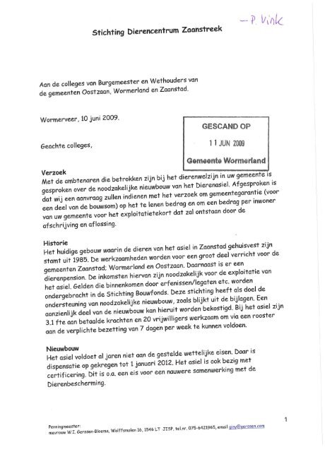 Brief Zaanse Stichting Dierenzorg dd 10 juni 2009 20100518.pdf