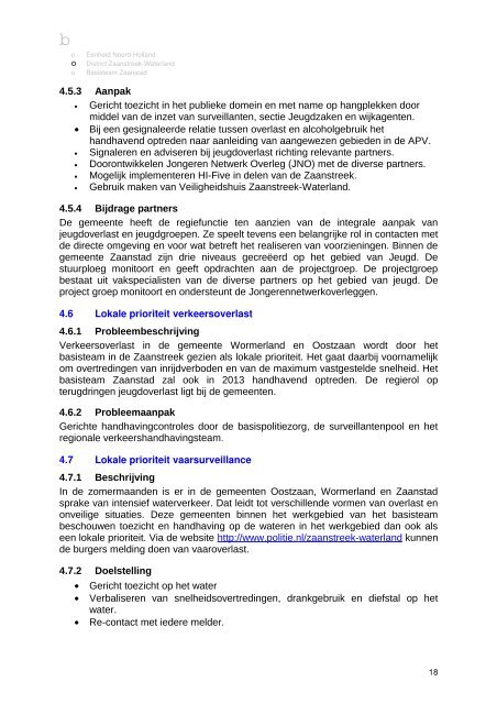 jaarplan politie 2013 B1.doc - Besluitvorming - Gemeente Wormerland