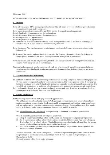 20050216 woningbouwprogramma IHP.pdf - Besluitvorming