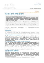 Factsheet Roma and Travellers - European Court of Human Rights