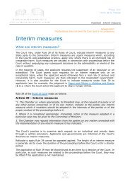 Factsheet Interim measures - European Court of Human Rights ...
